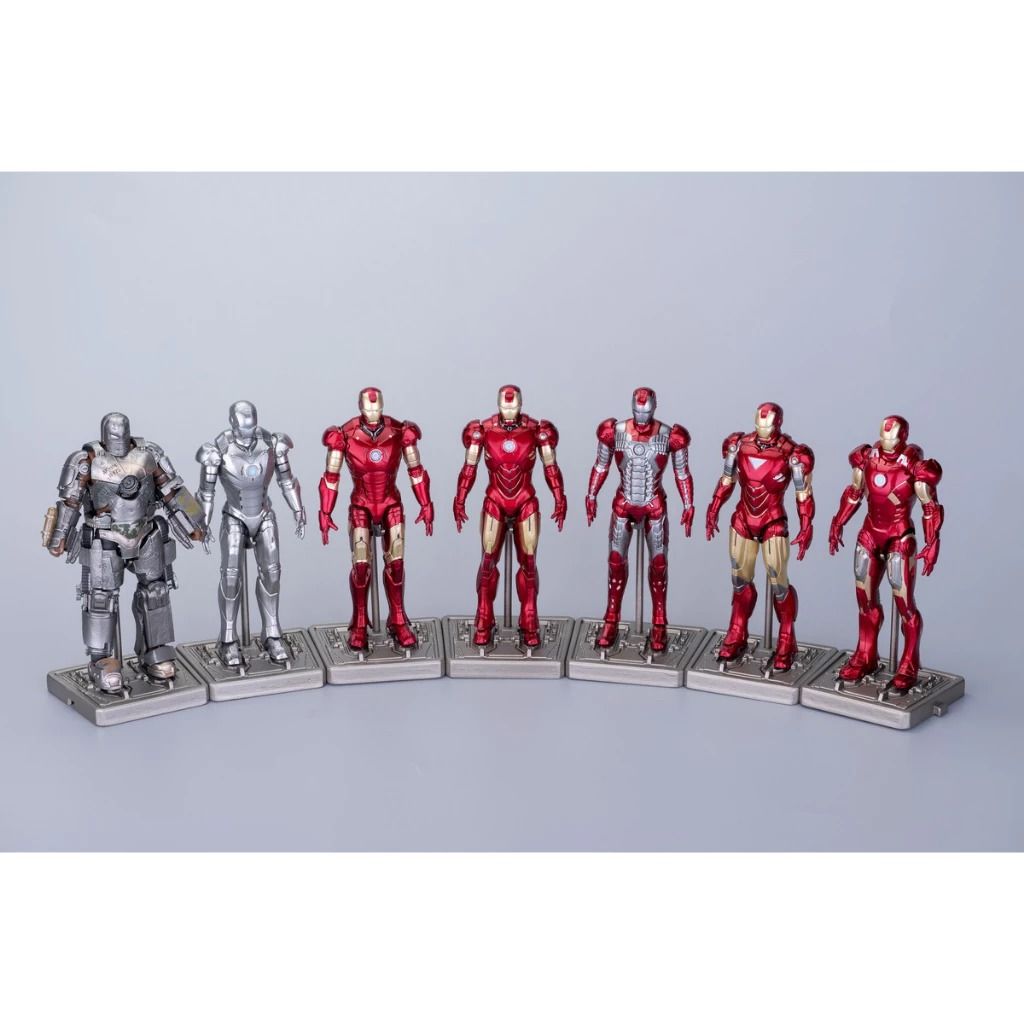 Mô hình nhân vật Marvel bộ 7 người sắt Iron man MK1 - MK7 SHF Iron man Toy sets tỉ lệ 1:18 ( 7cm ) ZD Toys FG288