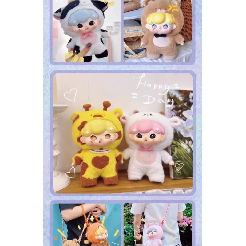 Blind box hộp mù Baby Billie V2 Animal Pyjama Party Vinyl Blind box chính hãng 3Babies TOY BL020