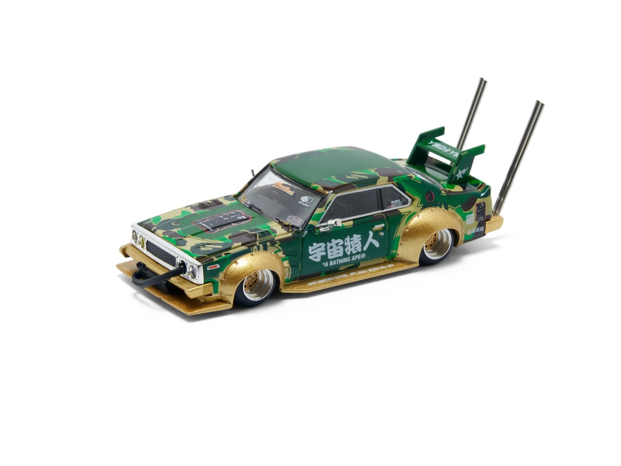 Mô hình xe Bosozuko Skyline C210 Kaido racer Bape A Bathing Ape limited edition hộp mica tỉ lệ 1:64 Poprace PR640009