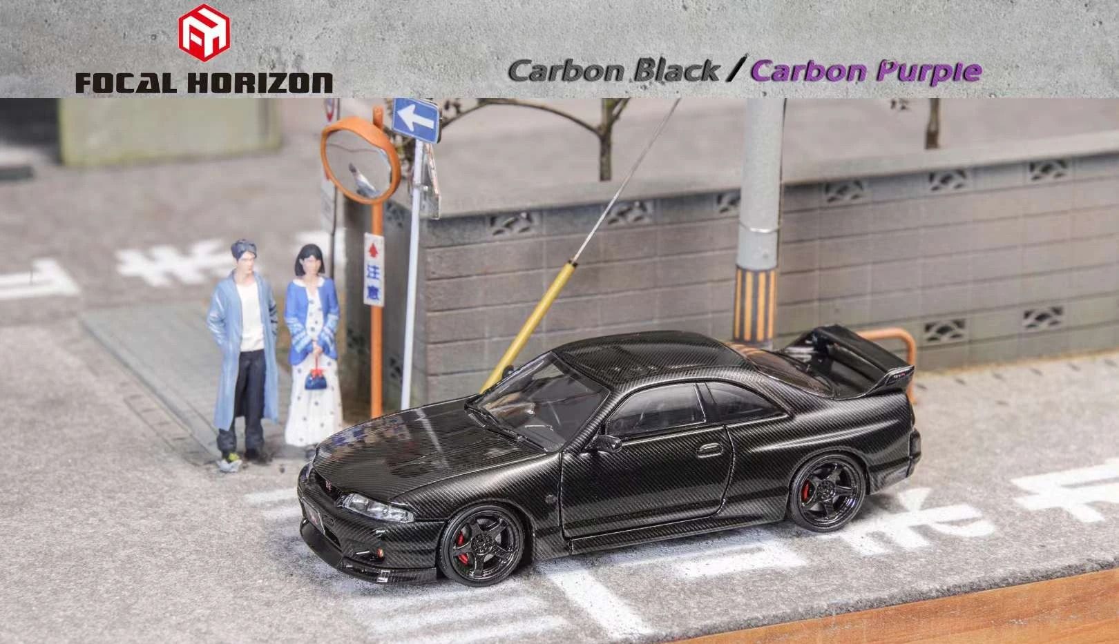 Mô hình xe Nissan GT R33 Full carbon tỉ lệ 1:64 Focal Horizon FH64045