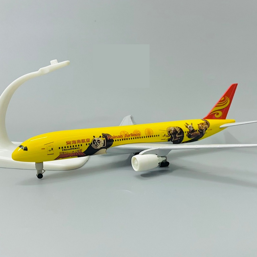 Mô hình máy bay Hainan Panda Boeing B787 yellow kích thước 20cm MB20089