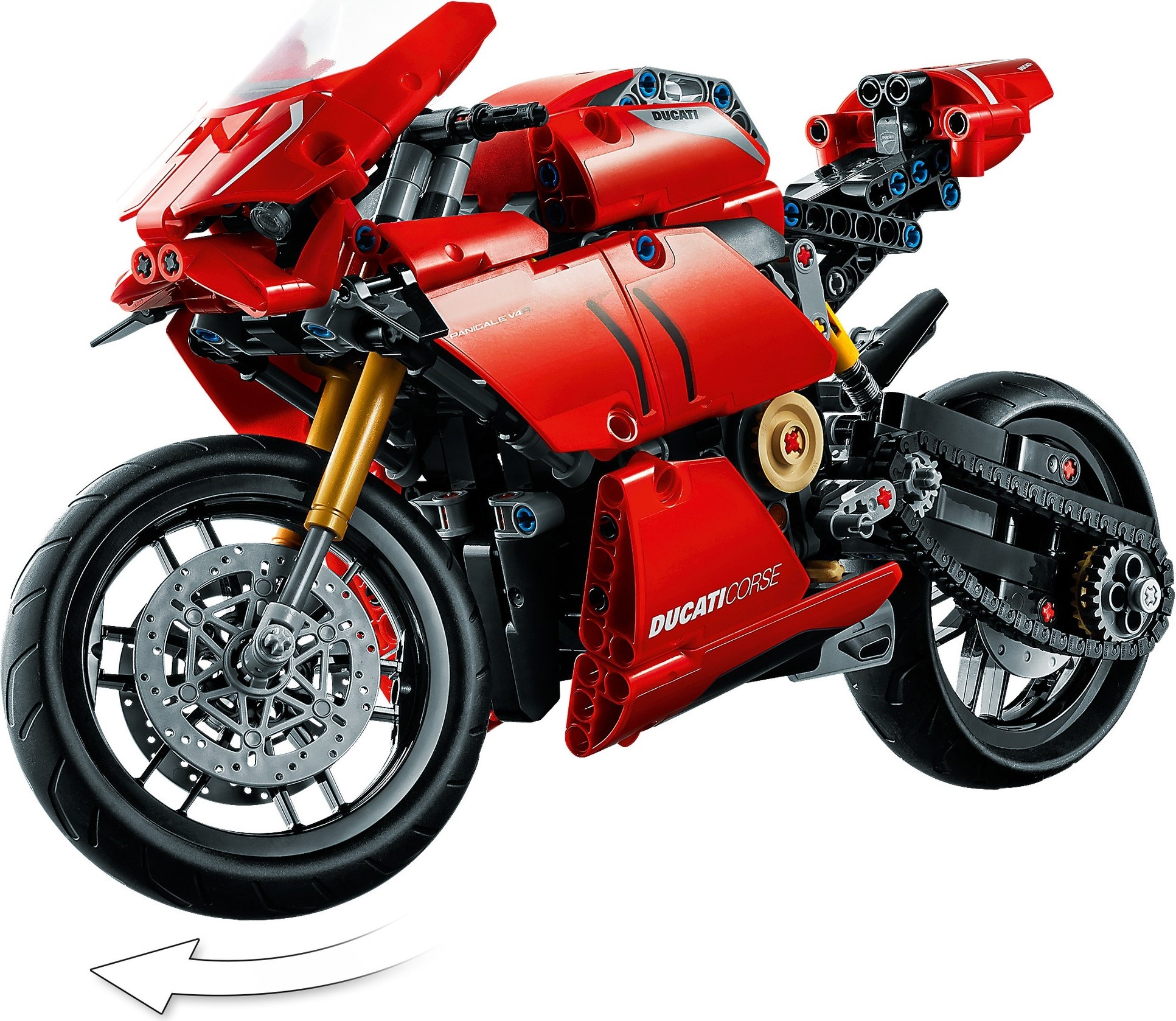 Mô hình xe mô tô lắp ghép Ducati Panigale V4R Technics 646 pcs tỉ lệ 1:5 LG032