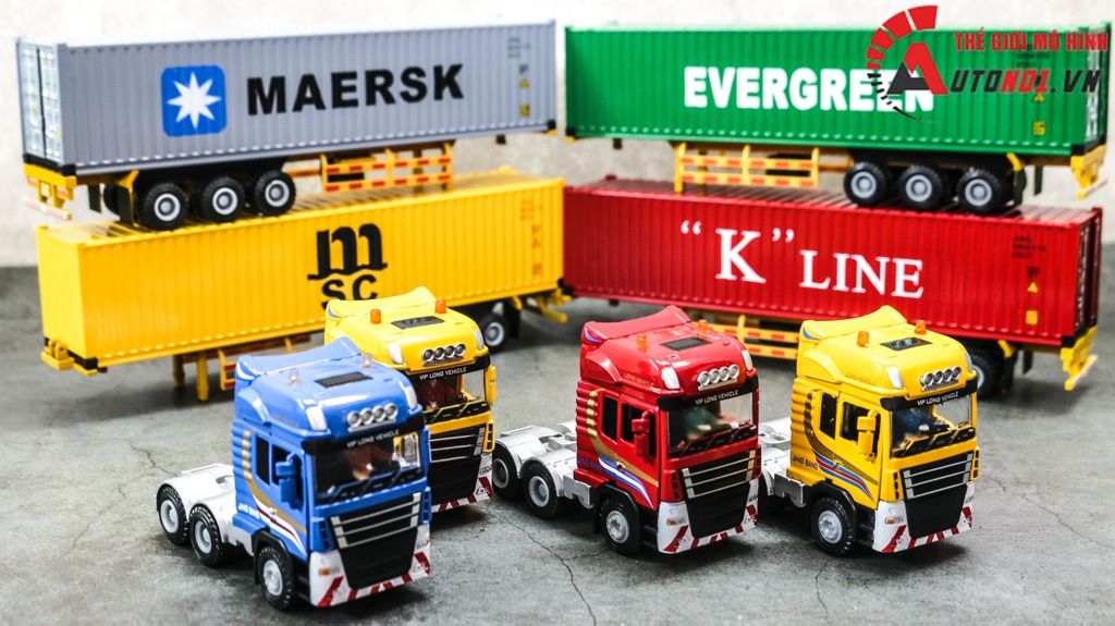  Xe mô hình container chở hàng 1:50 jingbang 7877 