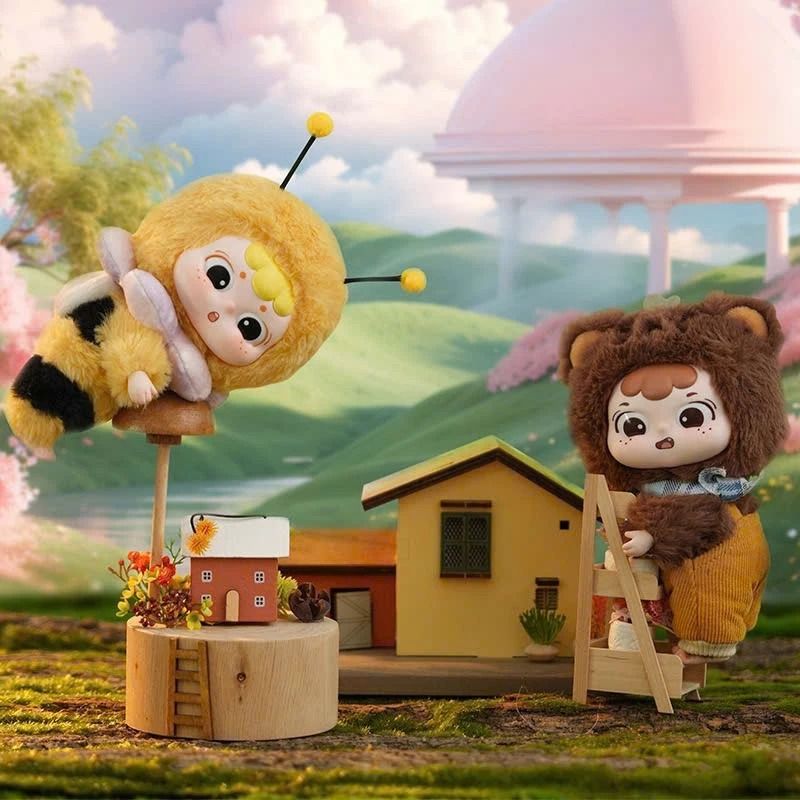 Blind box hộp mù tiệc thú bông Dai's Animal Crazy Daily Plush Vinyl Blind box chính hãng Cute Studio BL016