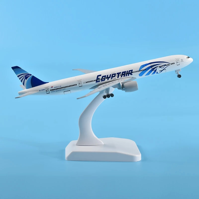 Mô hình máy bay Ai Cập Egyptair Boeing B777 có bánh xe 20cm MB20060