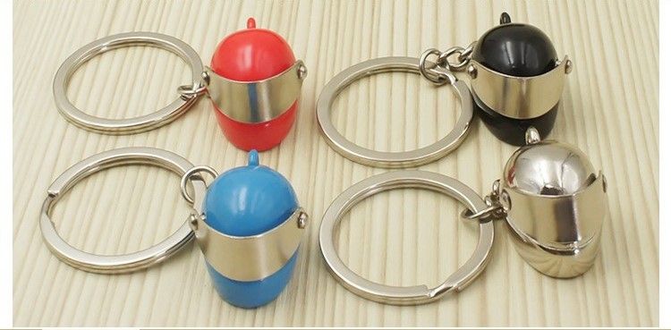 Móc khóa kim loại hình nón fullface - nón công trình kích thước 8cm MK021