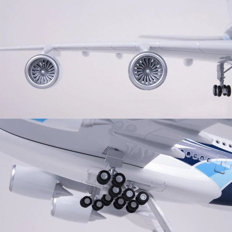 Mô hình máy bay Malaysia Airlines Airbus A380 47cm 1:160 có đèn led tự động theo tiếng vỗ tay hoặc chạm MB47026