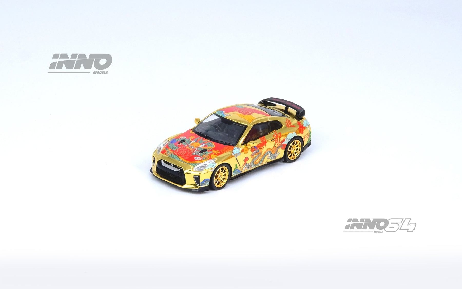 Mô hình xe Nissan Skyline GT-R (R35) Year Of The Dragon 2024 Chinese New Year Special Edition tỉ lệ 1:64 Inno64 IN64-R35-CNY24