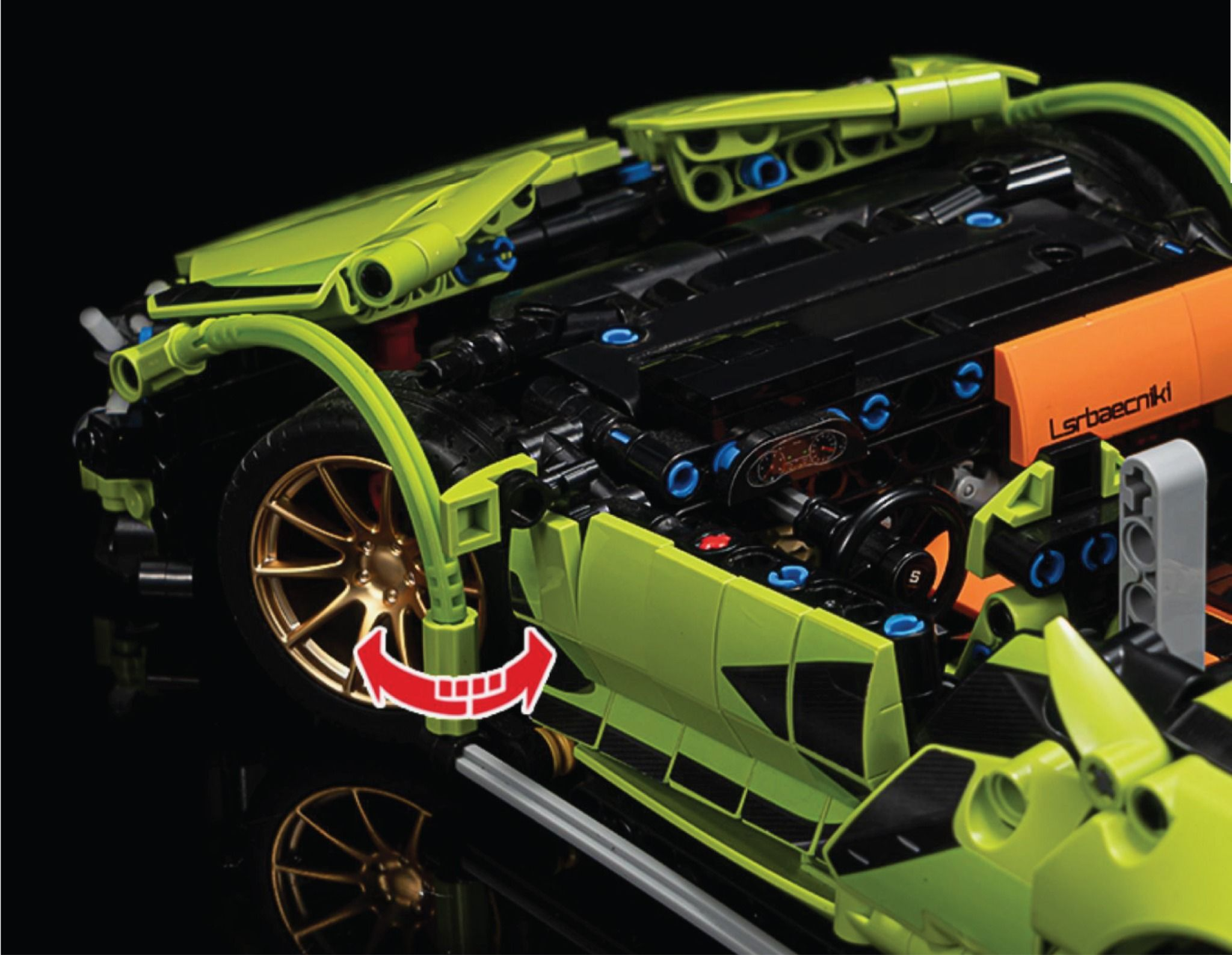  Mô hình xe ô tô lắp ghép Lamborghini Sian green 1250 pcs, có điều khiển tỉ lệ 1:14 LG018 