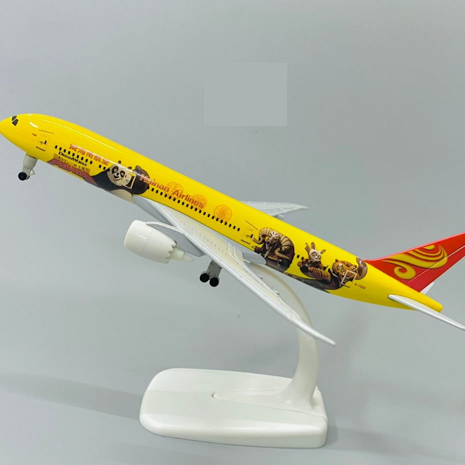 Mô hình máy bay Hainan Panda Boeing B787 yellow kích thước 20cm MB20089