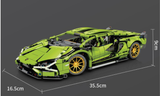  Mô hình xe ô tô lắp ghép Lamborghini Sian green 1250 pcs, có điều khiển tỉ lệ 1:14 LG018 