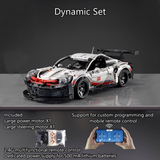  Mô hình xe ô tô lắp ghép Porsche 911 RSR Technic 1580 pcs có điều khiển tỉ lệ 1:10 LG004 
