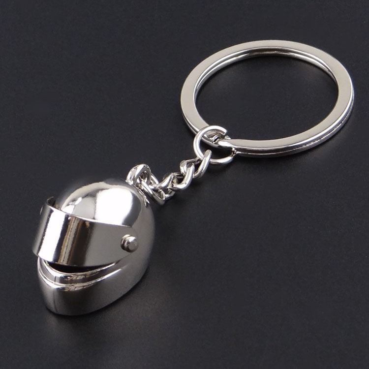 Móc khóa kim loại hình nón fullface - nón công trình kích thước 8cm MK021