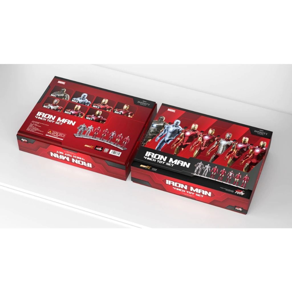 Mô hình nhân vật Marvel bộ 7 người sắt Iron man MK1 - MK7 SHF Iron man Toy sets tỉ lệ 1:18 ( 7cm ) ZD Toys FG288