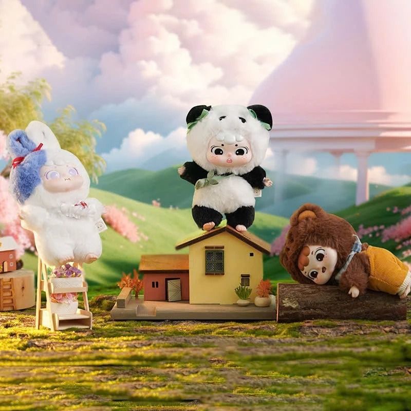 Blind box hộp mù tiệc thú bông Dai's Animal Crazy Daily Plush Vinyl Blind box chính hãng Cute Studio BL016