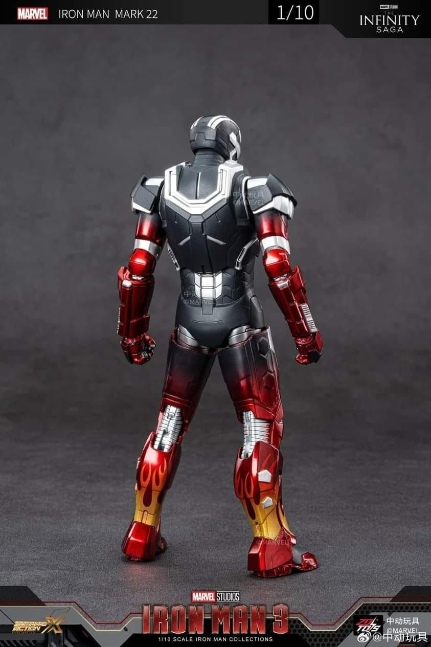 Mô hình nhân vật Marvel Iron man người sắt Iron man Mark 22 MK22 SHF Iron man 3 tỉ lệ 1:10 18CM ZD Toys FG262
