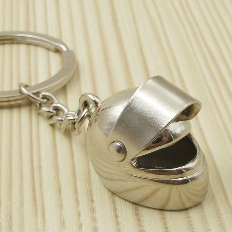 Móc khóa kim loại hình nón fullface - nón công trình kích thước 8cm MK021