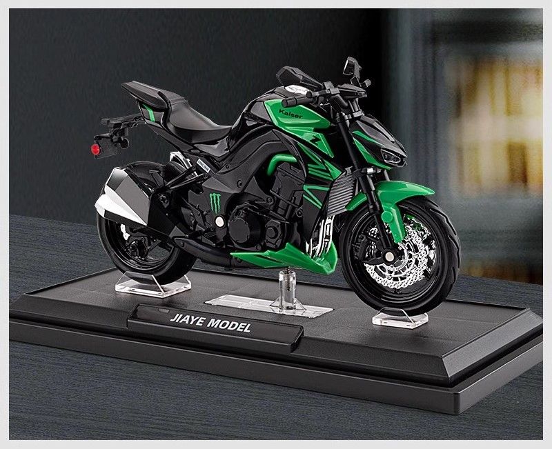 Mô hình xe mô tô Kawasaki Ninja Z1000 có ben nâng tỉ lệ 1:12 Jiaye model MT12015