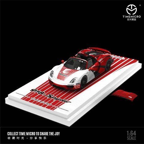 Mô hình xe Porsche 918 Red Le Mans Livery - Time Micro tỉ lệ 1:64 TM643522