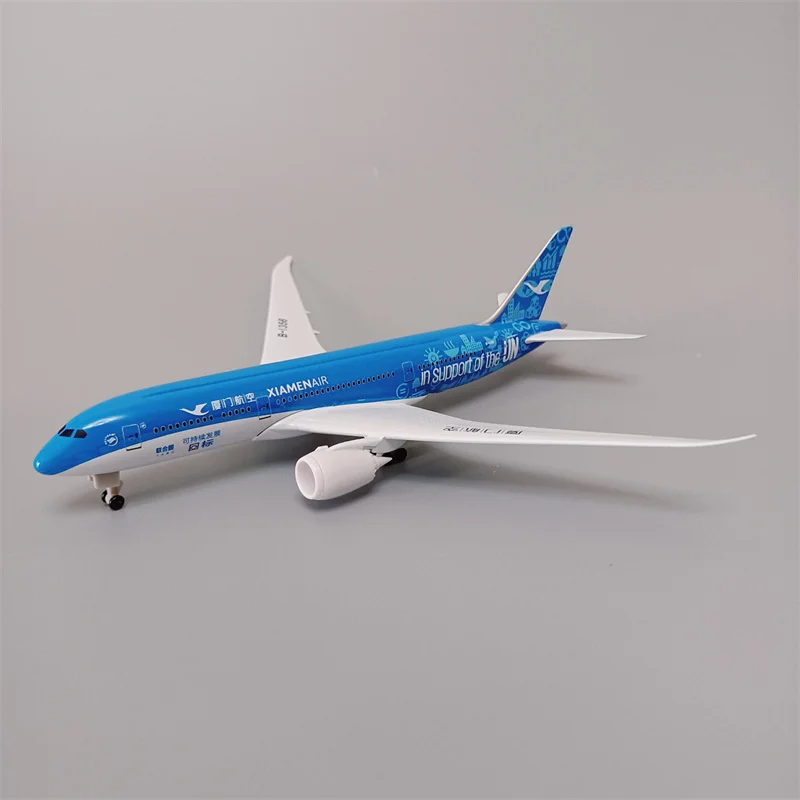 Mô hình máy bay Xiamen Airlines Boeing B787 United Nations Dream kích thước 20cm MB20099
