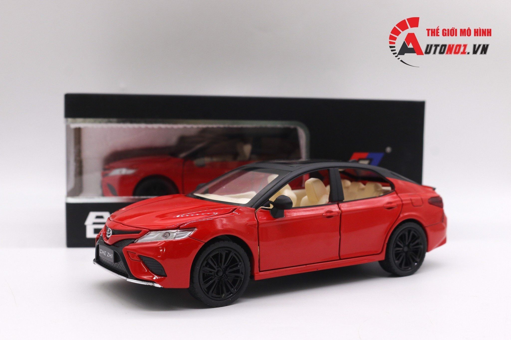  Mô hình xe Sedan Toyota Camry 2020 full open có âm thanh đèn tỉ lệ 1:24 Chezhi OT409 