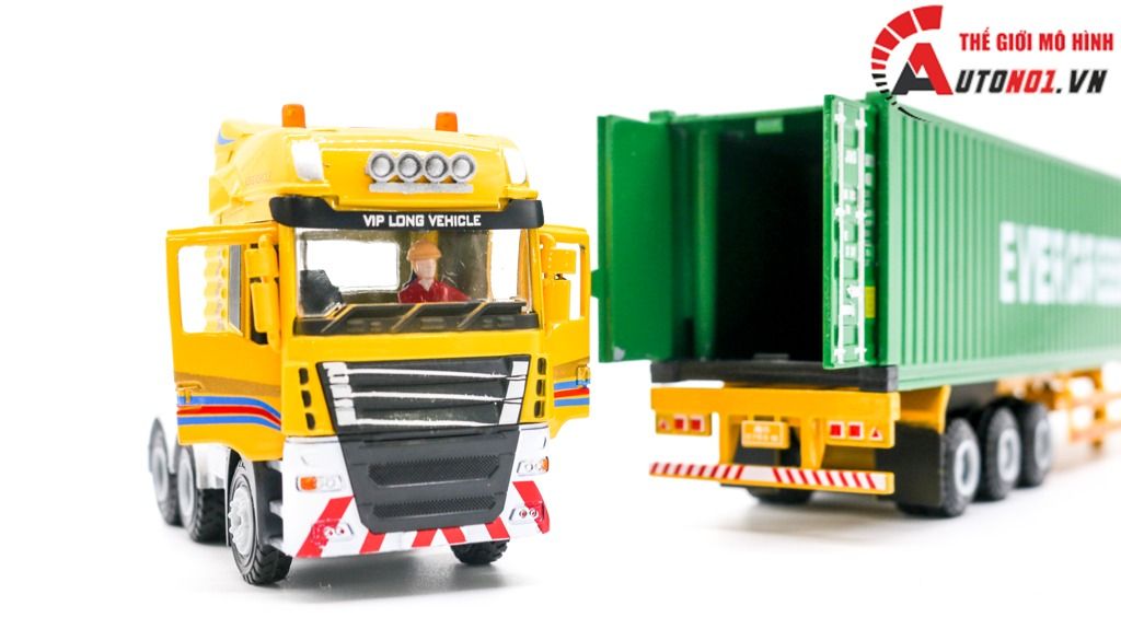 MÔ HÌNH XE CONTAINER CHỞ HÀNG 1:50 JINGBANG 7877A