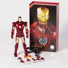 Mô hình nhân vật Marvel Iron man người sắt có đèn MK3 Mark III Avengers SHF tỉ lệ 1:10 18CM ZD Toys FG263