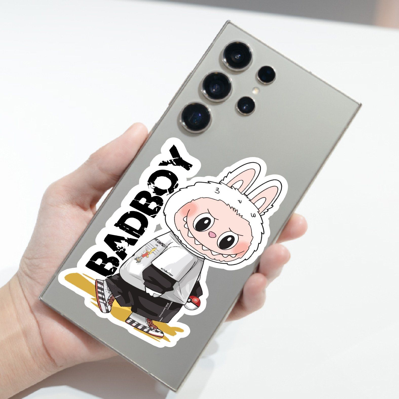 Decal nhựa PVC- nhựa sữa trang trí xe - điện thoại - laptop - máy tính - nón - ly Labubu kích thước 20 x 25cm Autono1 TD002