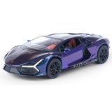  Mô hình Lamborghini Revuelto Hybrid có đèn kéo trớn mở full cửa 1:32 Alloy Model OT371 