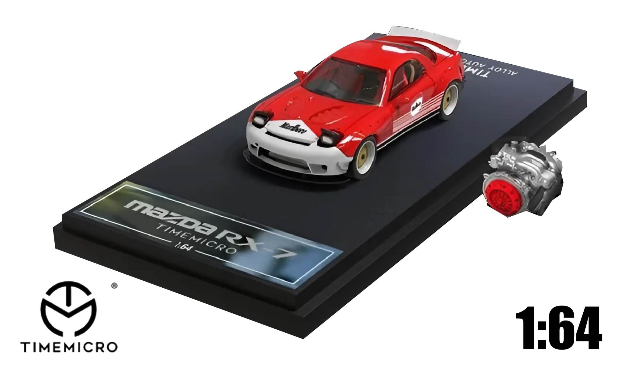 Mô hình xe Mazda RX-7 Marlboro tỉ lệ 1:64 Time Micro TM641110-2