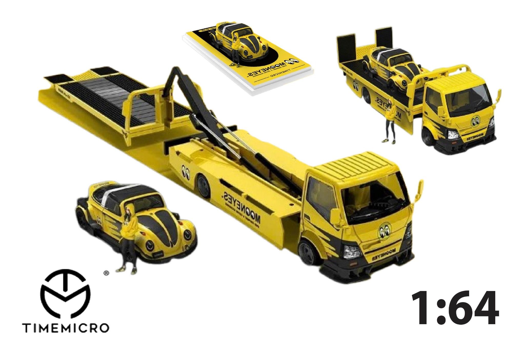 Mô hình xe Volkswagen Bettle - tải cứu hộ H300 Trailer Moon Eye Coating Series tỉ lệ 1:64 Time micro TM64228 - TM647207