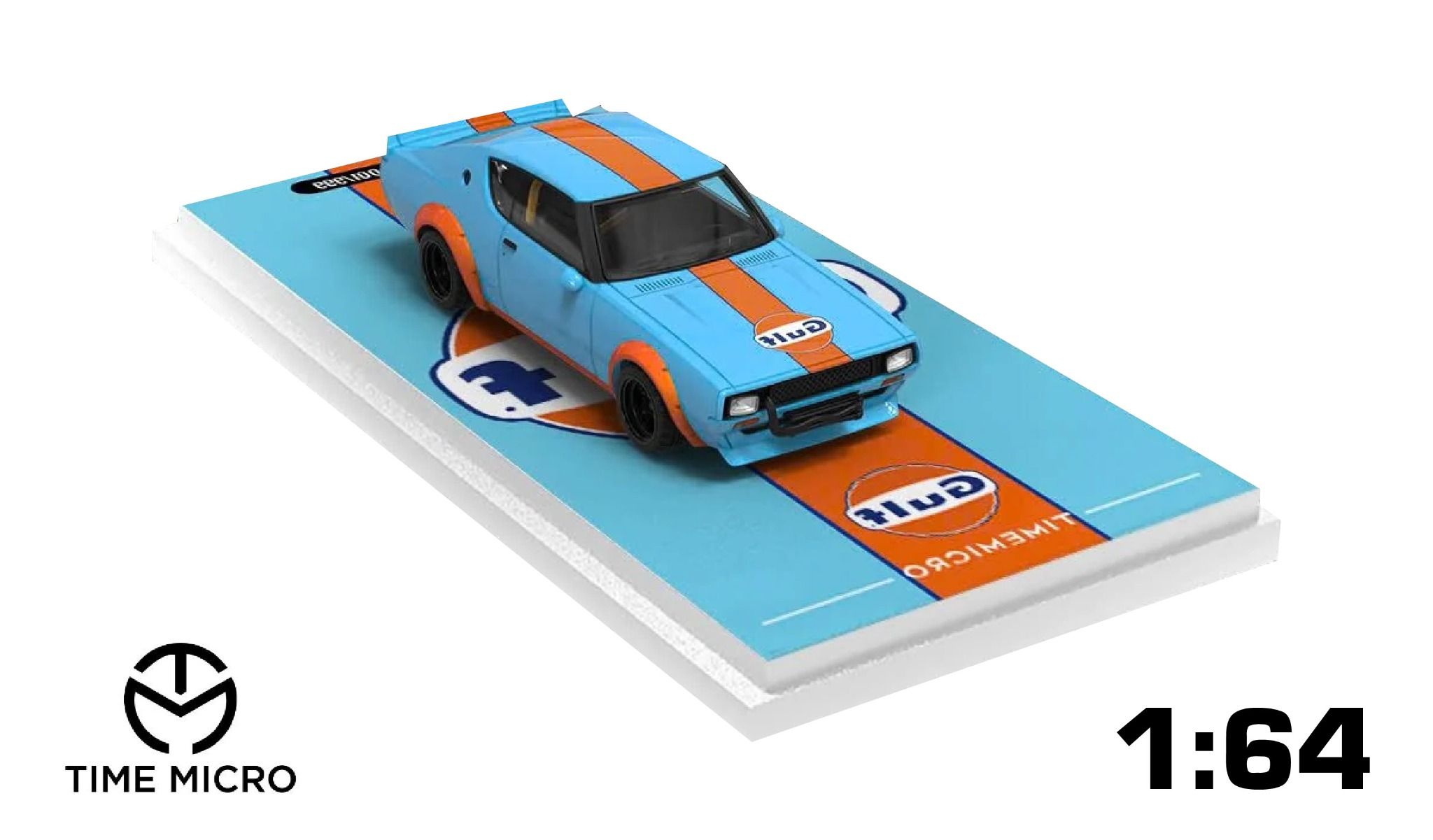 Mô hình xe Nissan skyline Kenmeri Liberty Walk LBWK Gulf oil tỉ lệ 1:64 Time micro TM645611