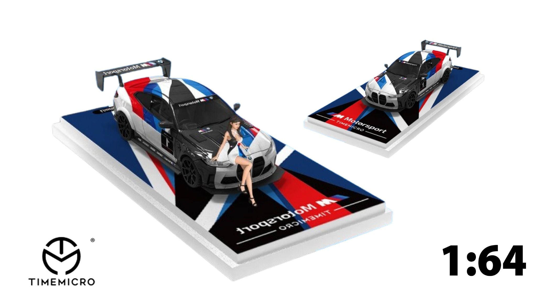 Mô hình xe BMW M4 Motorsport tỉ lệ 1:64 Time Micro TM646802