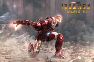 Mô hình nhân vật Marvel Iron man người sắt có đèn MK3 Mark III Avengers SHF tỉ lệ 1:10 18CM ZD Toys FG263