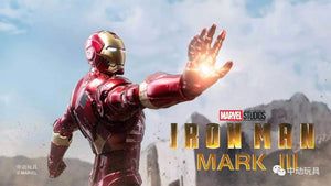 Mô hình nhân vật Marvel Iron man người sắt có đèn MK3 Mark III Avengers SHF tỉ lệ 1:10 18CM ZD Toys FG263