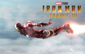 Mô hình nhân vật Marvel Iron man người sắt có đèn MK3 Mark III Avengers SHF tỉ lệ 1:10 18CM ZD Toys FG263
