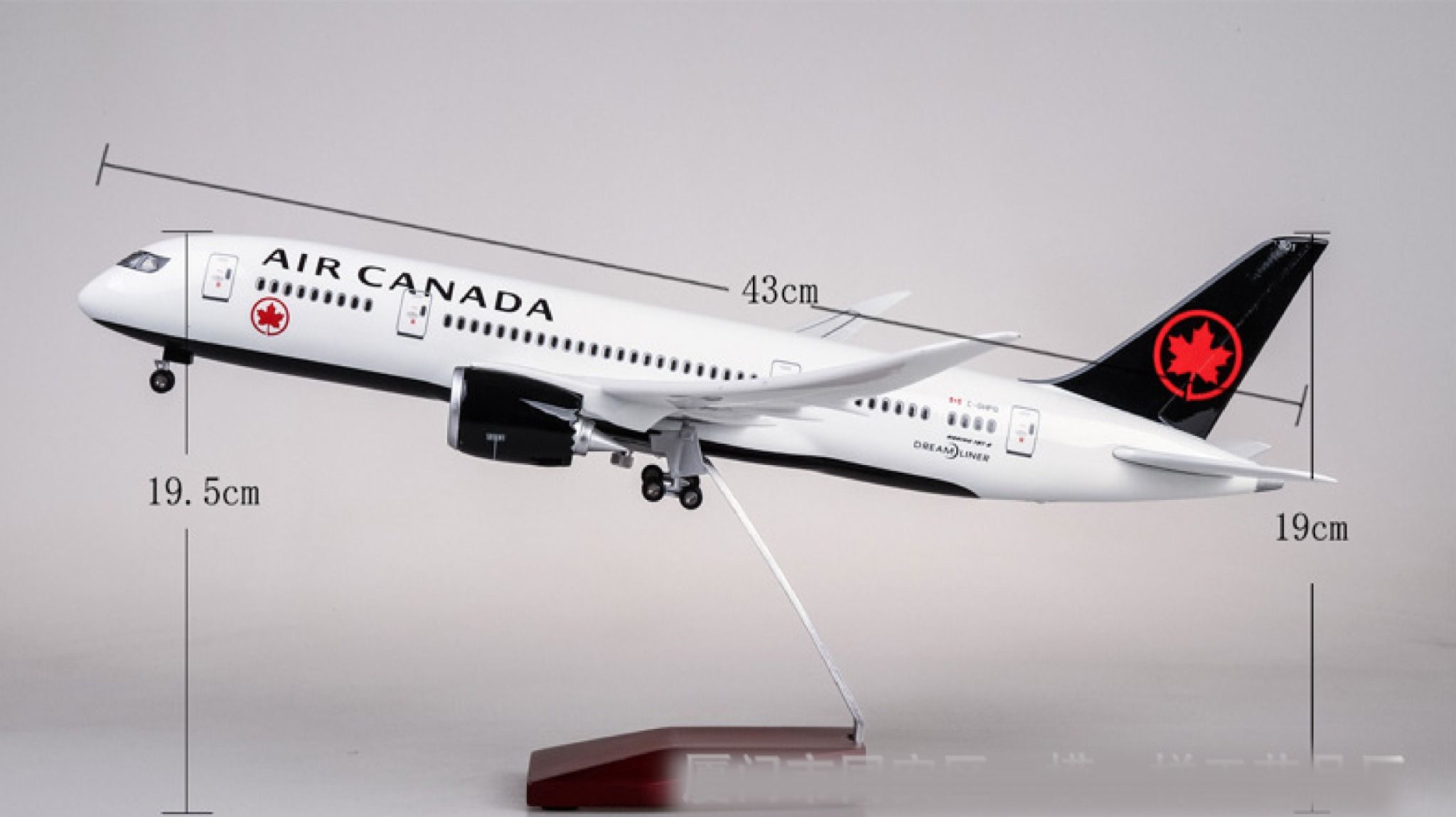 Mô hình máy bay dân dụng Canada Airlines Boeing B787 kích thước 47cm MB47041