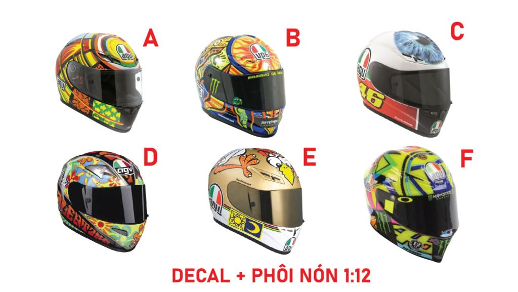 MÔ HÌNH NÓN AGV KIT TỈ LỆ 1:12 7985