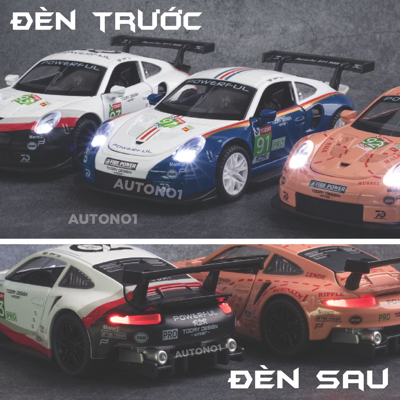 Mô hình xe Porsche 911 RSR tỉ lệ 1:32 Alloy Model OT423