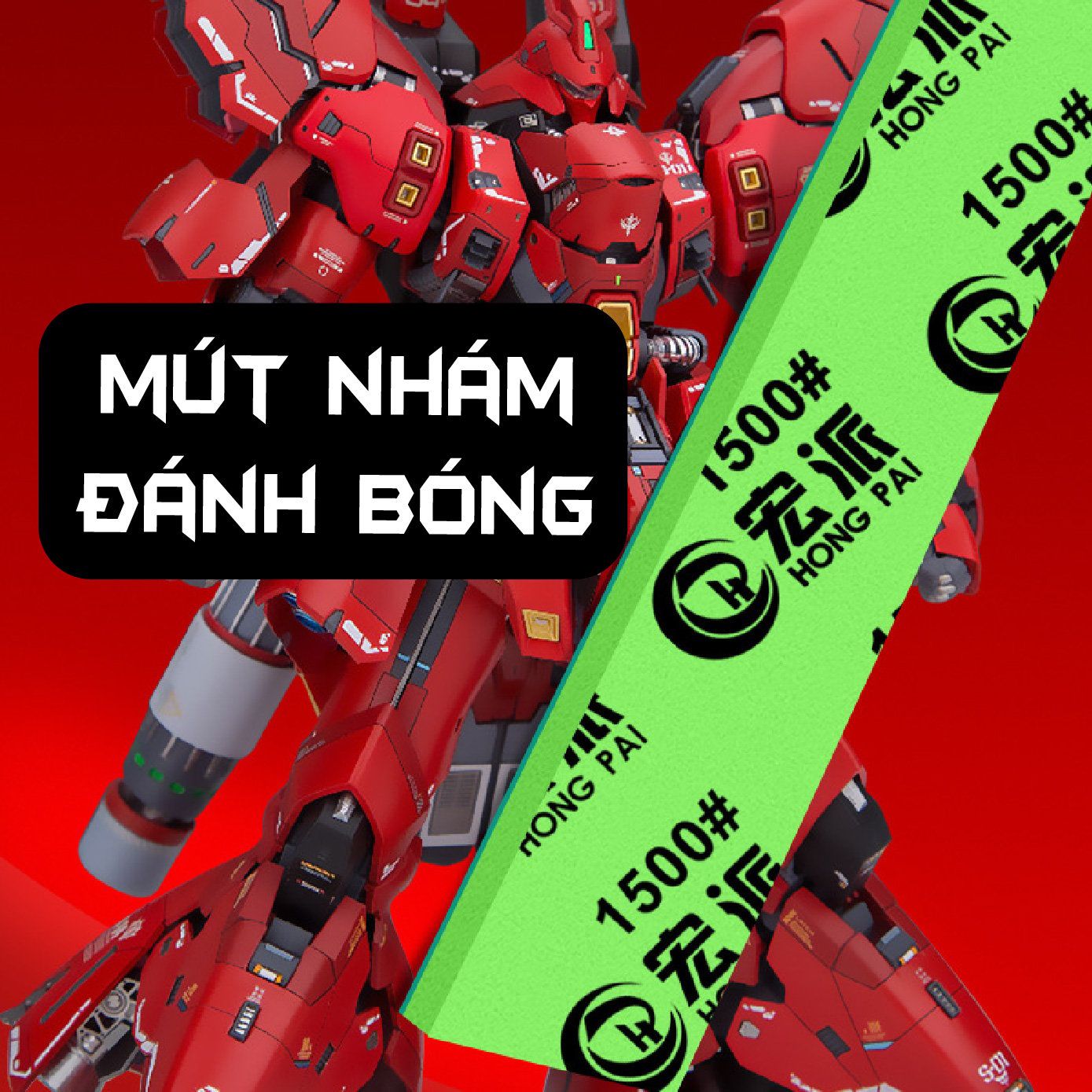 Set 9 miếng mút nhám đánh bóng mô hình cắt sẵn 3mm P400-P2000 PK448