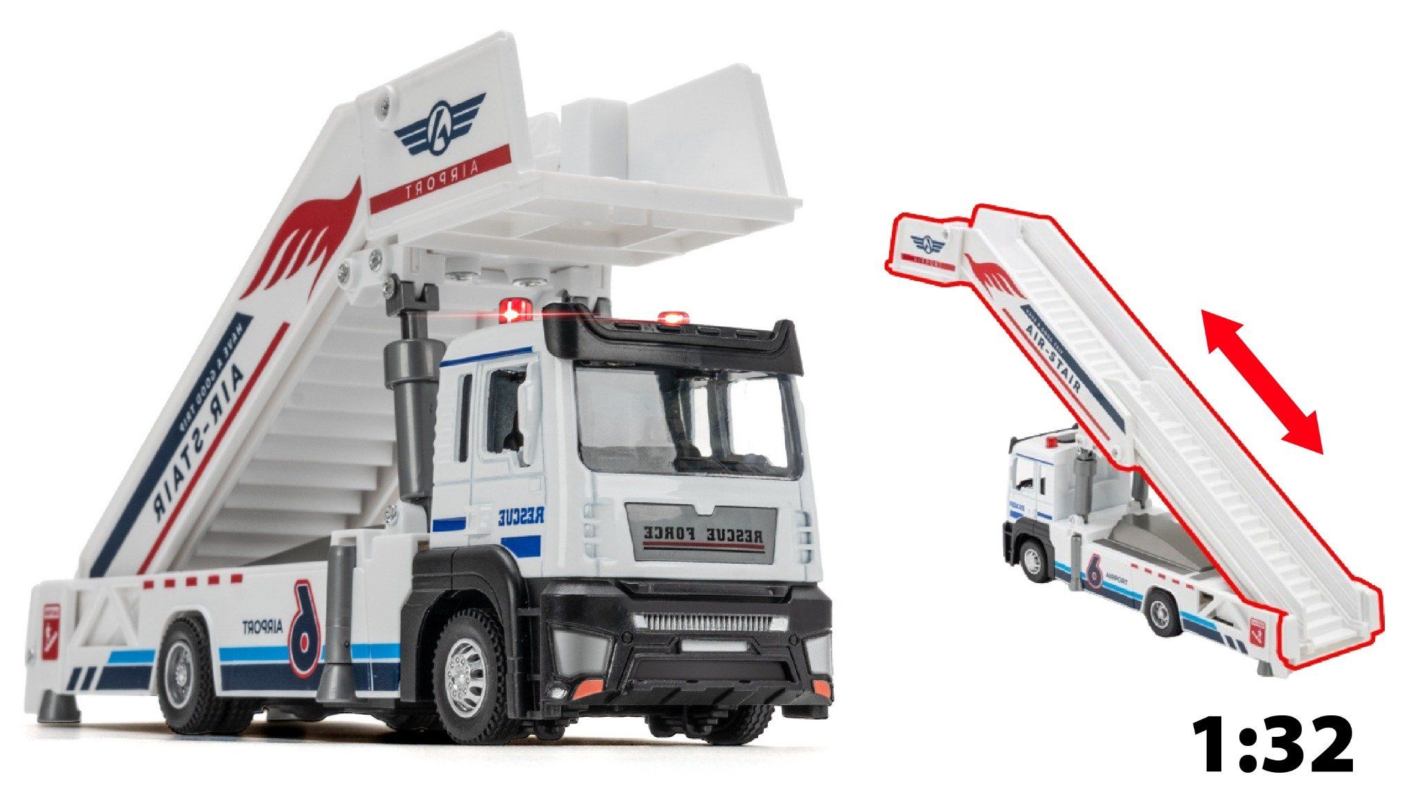 Mô hình xe thang trượt sân bay có âm thanh - đèn tỉ lệ 1:32 Ty model OT488