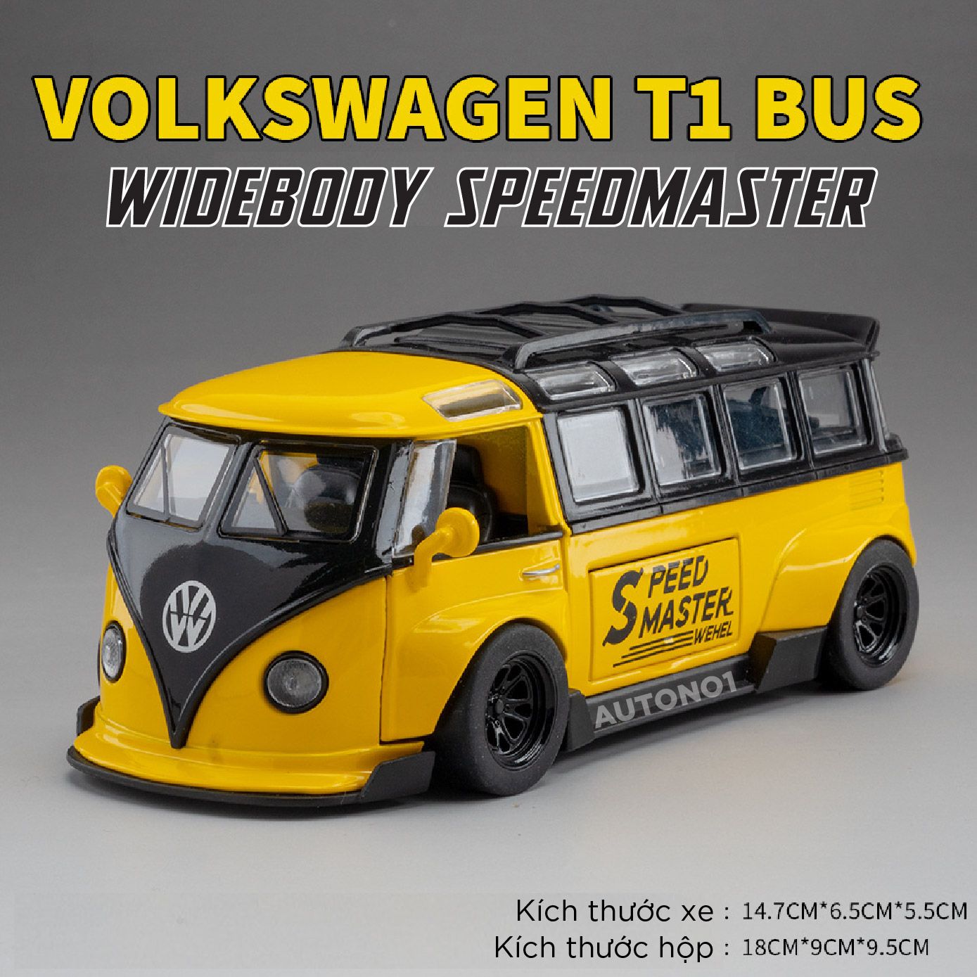 Mô hình xe VolkWagen T1 Bus Widebody tỉ lệ 1:32 Alloy Model OT465