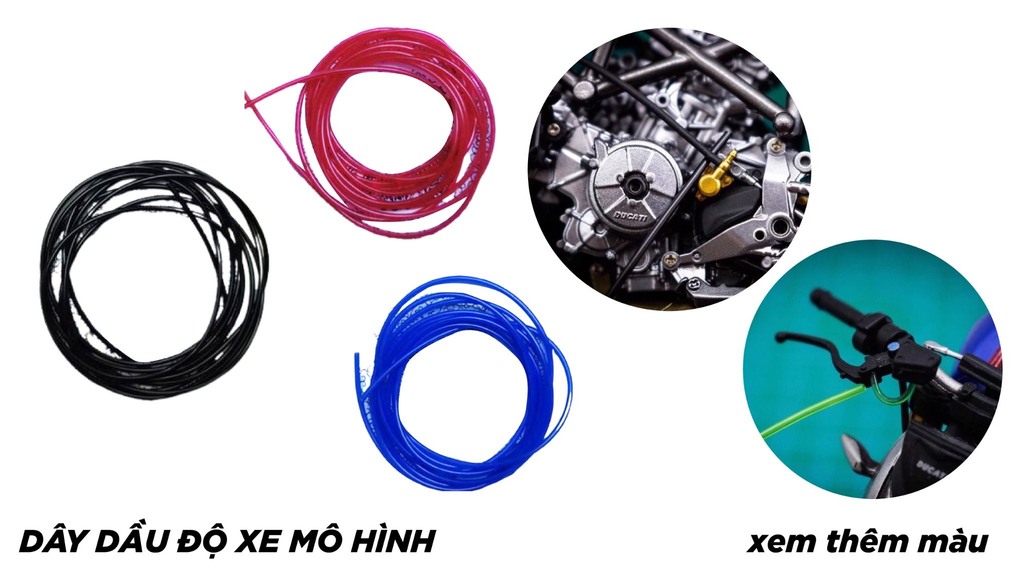  Phụ kiện dây dầu độ xe mô hình 1mm 7335 