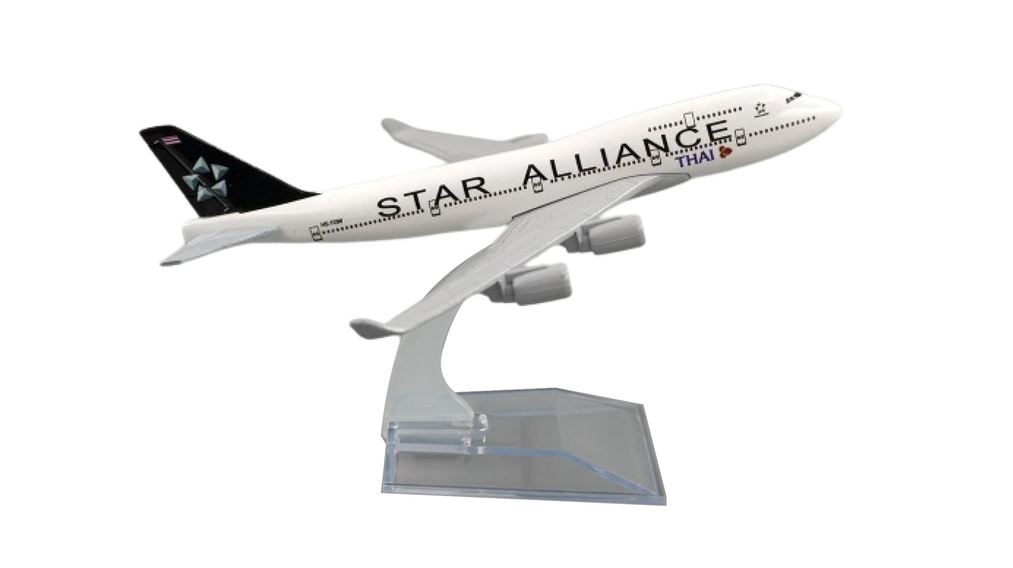 Mô hình máy bay Thai Star Alliance Boeing B747 16cm MB16088