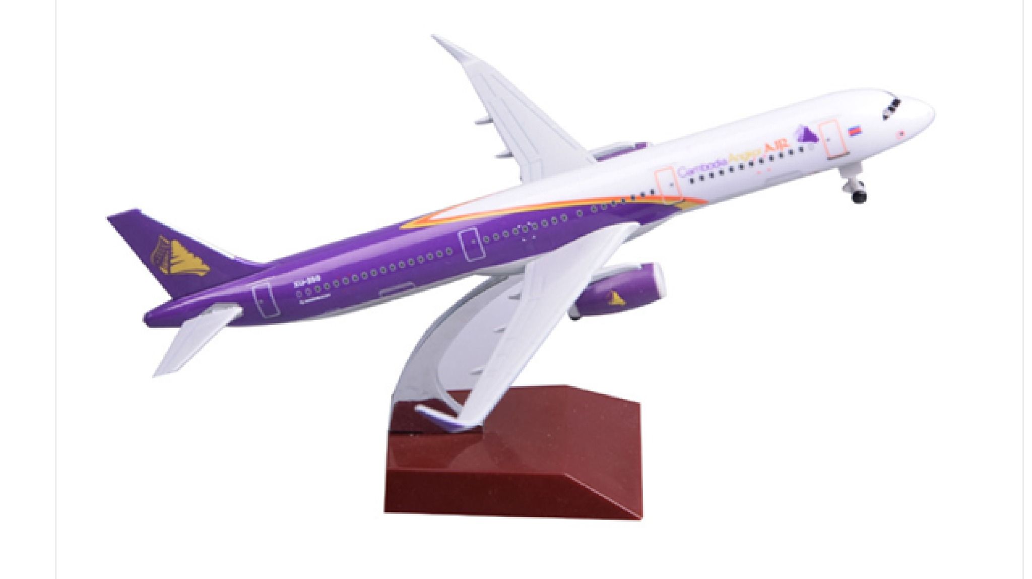 Mô hình máy bay Cambodia Angkor Air Airbus A321 kích thước 20cm MB20082