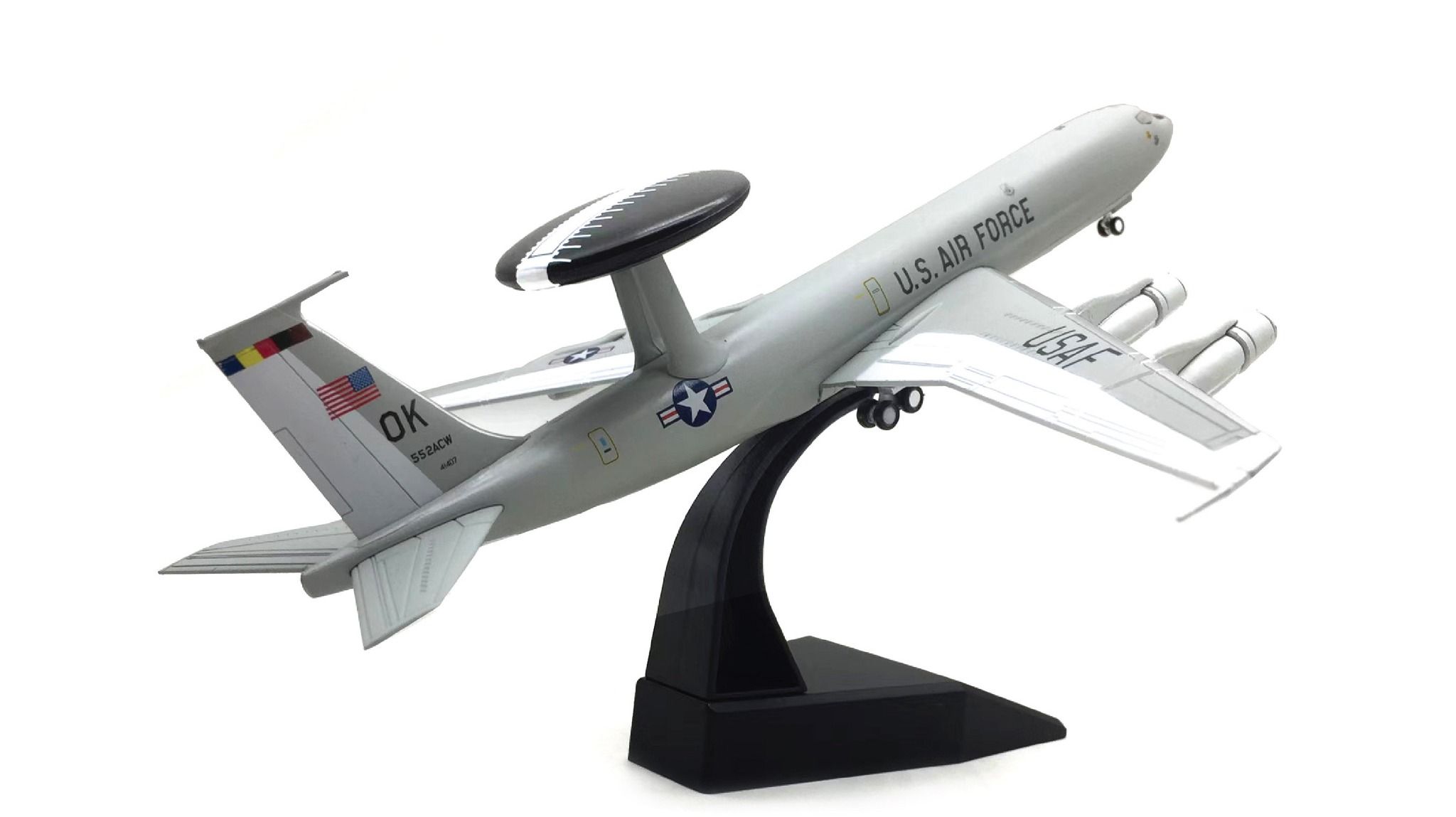 Máy bay quân sự trinh sát phòng không Boeing E-3 Sentry AWACS USAF tỉ lệ 1:200 Ns Model MBQS049