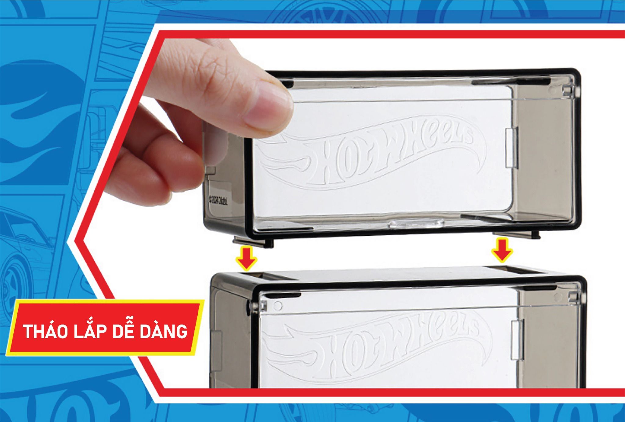 Phụ kiện hộp trưng bày xe mô hình lắp ghép có thể tháo rời mô hình 1 PACK 5 hộp tỉ lệ 1:64 PK526