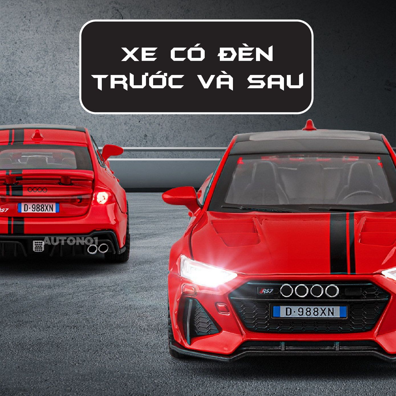 Mô hình xe xe Audi RS7 full open - full kính - có đèn - âm thanh tỉ lệ 1:32 Alloy Model OT481