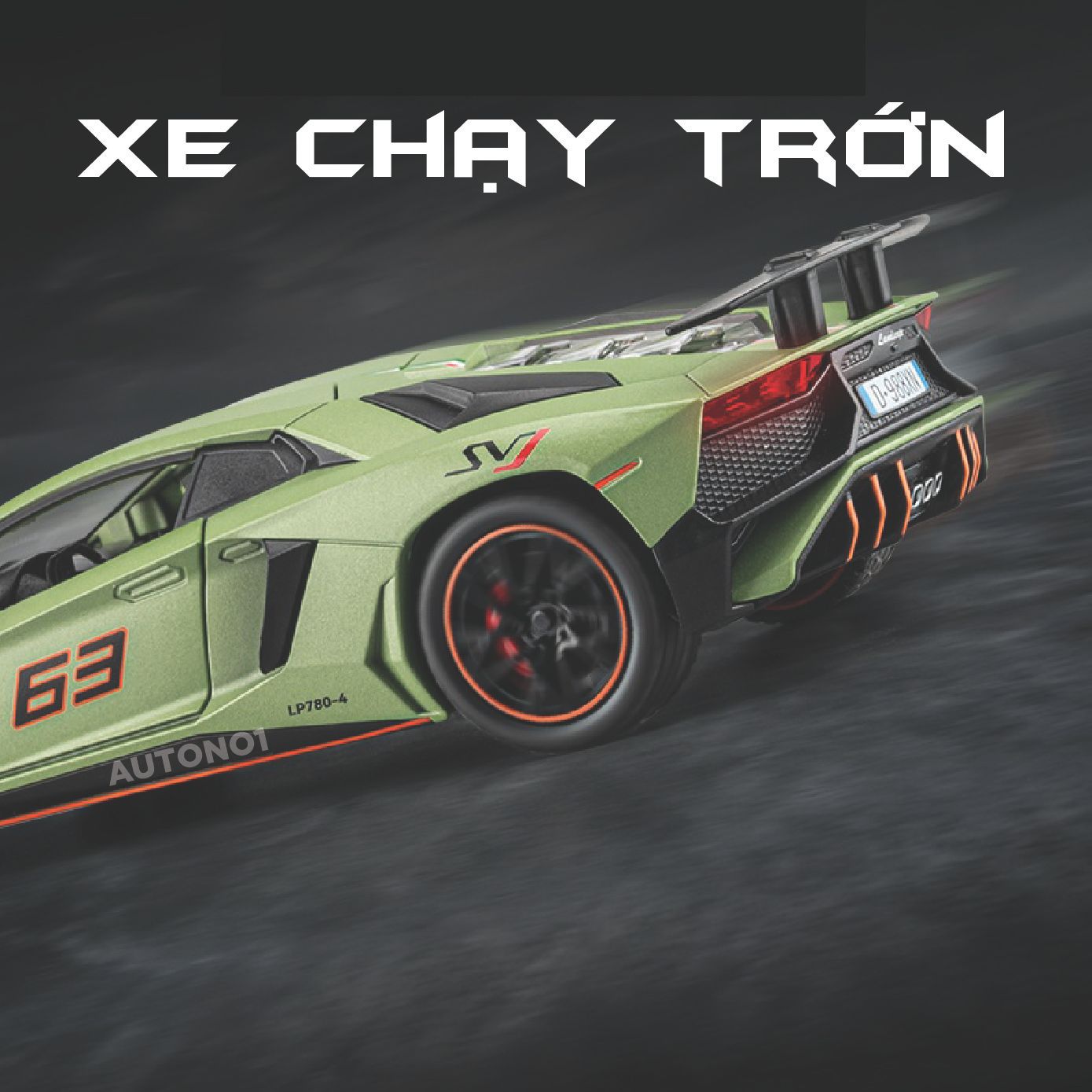 Mô hình xe Lamborghini LP780 Svj tỉ lệ 1:22 Alloy Model OT424
