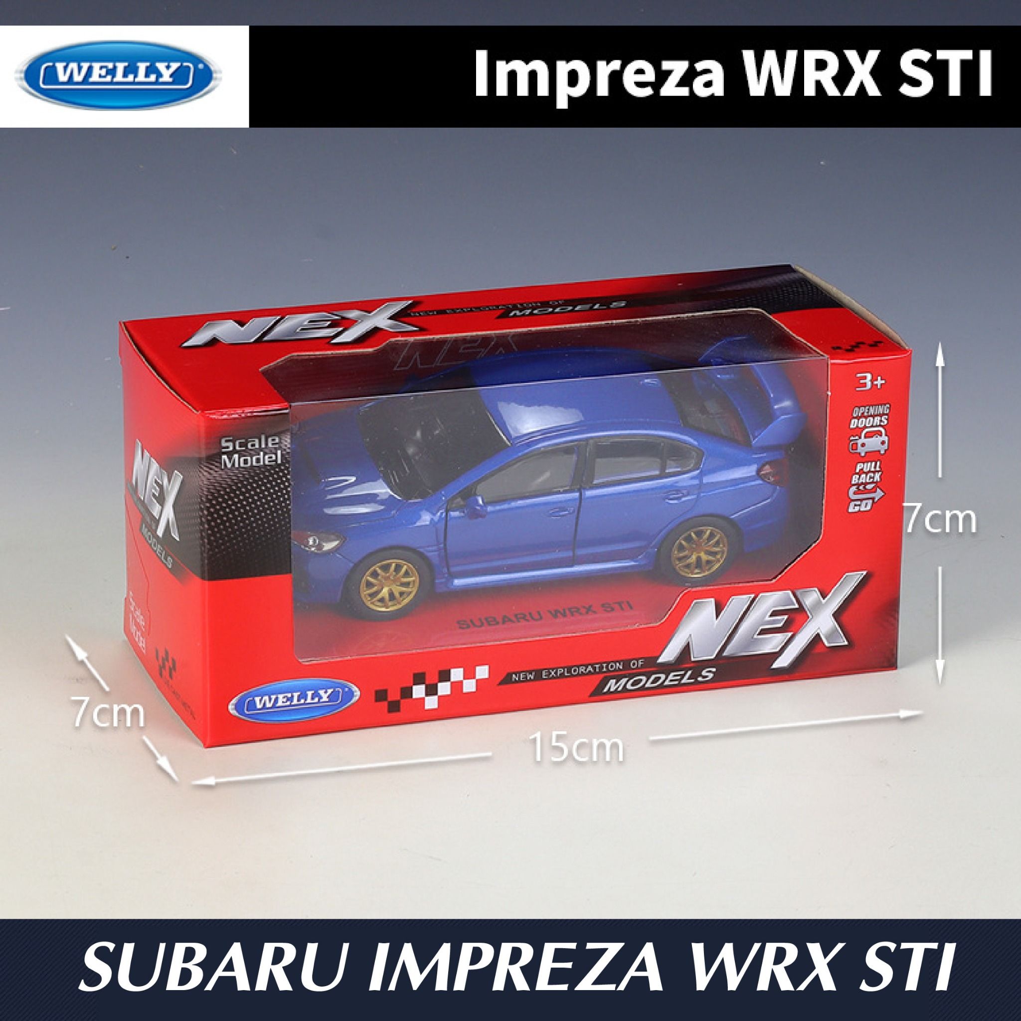 Mô hình xe Subaru Impreza WRX STI 1:36 Welly OT469